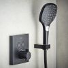 hansgrohe ShowerSelect Thermostatic Mixer for Concealed Installation, for two outlets in Matt Black - 15763670