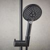 hansgrohe Ecostat Comfort Shower Set with Rail and Handset in Matt Black - 88102051