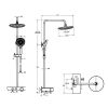 VitrA Aquacontrol Charm 240 Thermostatic Shower Column - A47203