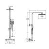 VitrA Aquaheat Bliss S 230 Thermostatic Shower Column - A47202