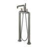 Crosswater UNION MIXAGE Freestanding Bath Filler & Shower Kit in Brushed Black Chrome & Union Brass