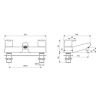 Ideal Standard Calista Bath Filler Mixer Tap Dual Control - B1151AA