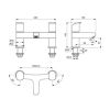 Ideal Standard Ceraflex Deck Mounted Dual Control Bath Filler - B1824AA