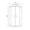UK Bathrooms Essential 8mm Double Door Quadrant