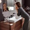 hansgrohe Vivenis 3 Hole Basin Mixer 90 with Pop-up Waste Set in Matte Black - 75033670