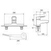 Roca L20 Deck Mounted Bath Shower Mixer Tap - 5A1890C00