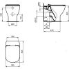 Ideal Standard Tesi BTW Toilet Bowl with Aquablade in Silk Black - T0077V3