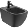Ideal Standard Tesi Wall-Mounted Bidet with One Taphole in Silk Black - T3552V3