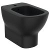 Ideal Standard Tesi Back to Wall Bidet with One Taphole in Silk Black - T3540V3