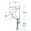 Ideal Standard Ceraline Single Lever Mini Basin Mixer in Silk Black - BC185XG