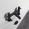 Ideal Standard Ceraline Collection Two Taphole Dual Control Bath Filler in Silk Black - BC188XG