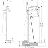 Ideal Standard Tonic II Single-Lever Freestanding Bath Shower Mixer in Silk Black - A6347XG