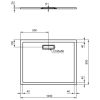 Ideal Standard Ultraflat New 1000 cm x 800 cm Rectangular Shower Tray in Silk Black - T4468V3