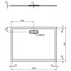 Ideal Standard Ultraflat New 1200 cm x 900 cm Rectangular Shower Tray in Silk Black - T4483V3