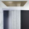 Crosswater Tranquil 500 Shower Head with Waterfall in Brushed Brass - FH510F