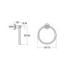 Ideal Standard IOM Towel Ring in Silk Black - A9130XG