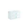 Crosswater Canvass 700 Double Drawer Unit in White Gloss