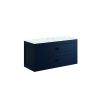 Crosswater Canvass 900 Double Drawer Unit in Deep Indigo Blue