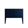 Crosswater Canvass 900 Double Drawer Unit in Deep Indigo Blue