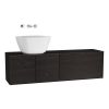 VitrA Voyage 1300mm Basin Unit for Bowls with Drawer in Flamed Grey & Natural Oak