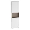 VitrA Voyage Left-Hand Tall Unit with Two Doors in Matte White & Taupe