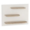 VitrA Voyage Wall-hung Shelf With Long Trays in Taupe Glass & Oak