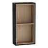 VitrA Voyage Small Shelf Unit in Flamed Grey & Natural Oak