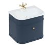 Burlington Chalfont 650mm Unit with Drawer and Roll-Top Basin in Blue - CH65B