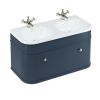 Burlington Chalfont 1000mm Basin with Drawer Unit in Blue and Nickel Handles - CH100B