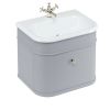 Burlington Chalfont 650mm Unit with Drawer and Roll-Top Basin in Classic Grey - CH65G
