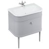 Burlington Chalfont 750mm Unit with Drawer and Roll-Top Basin with Matching Legs in Classic Grey - CH75G