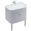Burlington Chalfont 750mm Unit with Drawer and Roll-Top Basin in Classic Grey and Chrome - CH75G