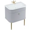 Burlington Chalfont 750mm Unit with Drawer and Roll-Top Basin in Classic Grey and Gold - CH75G