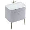 Burlington Chalfont 750mm Unit with Drawer and Roll-Top Basin in Classic Grey and Nickel - CH75G
