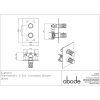 Abode Kite Concealed Thermostatic Shower Valve with 2 Exits in Chrome