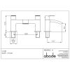 Abode Loop Deck Mounted Bath Filler in Chrome - AB2662
