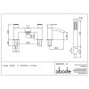 Abode Loop Deck Mounted Bath Shower Mixer with Shower Handset in Chrome - AB2663