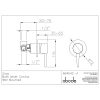 Abode Chao Wall Mounted Bath Mixer Control in Chrome