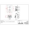 Abode Zeal Concealed Thermostatic 1 Exit Shower Valve in Chrome