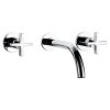 Abode Serenitie Wall Mounted 3 Hole Basin & Bath Mixer in Chrome