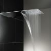Abode Storm Slimline 3mm Wall Mounted Waterfall Showerhead in Polished Stainless Steel