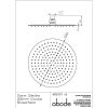 Abode Storm Slimline 3mm Circular Shower head in Polished Stainless Steel