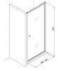 Crosswater Clear 6 Matt Black Pivot Shower Door - CAPDBC0900