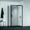 Ideal Standard Connect 2 800 mm Side Panel with Idealclean Clear Glass in Silk Black - K9415V3