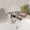 VitrA Root Square Compact Basin Mixer with Pop-Up Waste in Chrome - A42735
