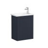 VitrA Root Classic Compact Washbasin Unit With Right-Hand Hinges in Matt Dark Blue (45cm)
