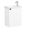 VitrA Root Groove Compact Washbasin Unit with Right-Hand Hinges in Matt White (45cm)