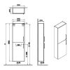 VitrA Root Flat Compact Tall Unit with Left-Hand Door Hinge in Matt Rock Grey (50cm)