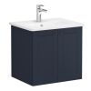 VitrA Root Classic Washbasin Unit With Doors in Matt Dark Blue (60cm)