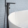 Crosswater Wisp Thermostatic Floor Standing Bath Shower Mixer in Matt Black - WP418TFM